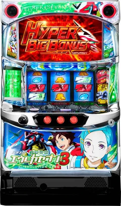 パチスロ交響詩篇エウレカセブン３　ＨＩ‐ＥＶＯＬＵＴＩＯＮ　ＺＥＲＯの実機画像