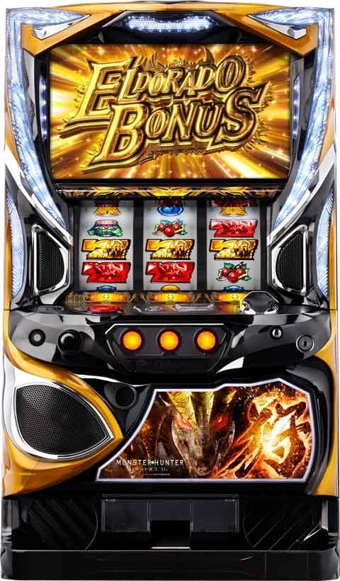 パチスロモンスターハンター：ワールドＴＭ　黄金狩猟の実機画像